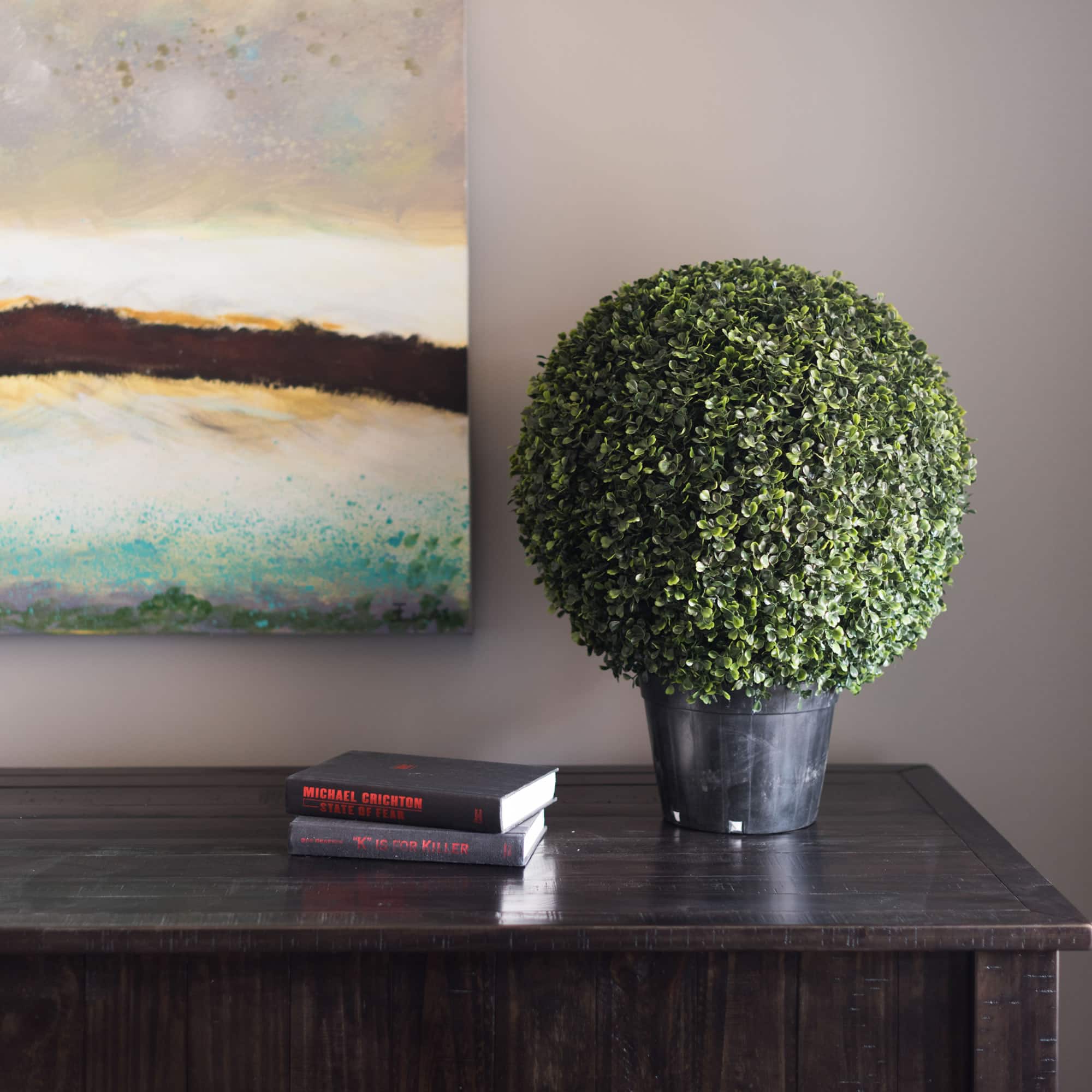 20" Artificial Green Boxwood Ball